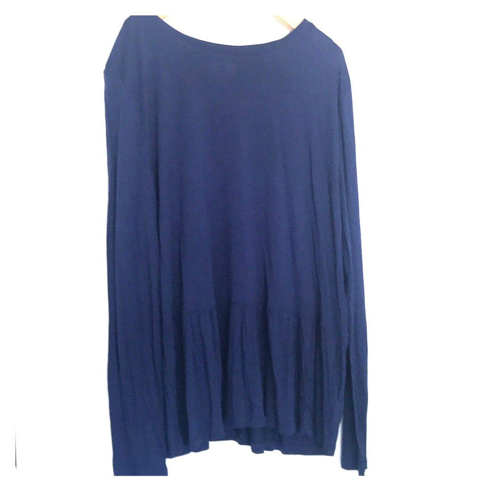 Dark blue peplum shirt